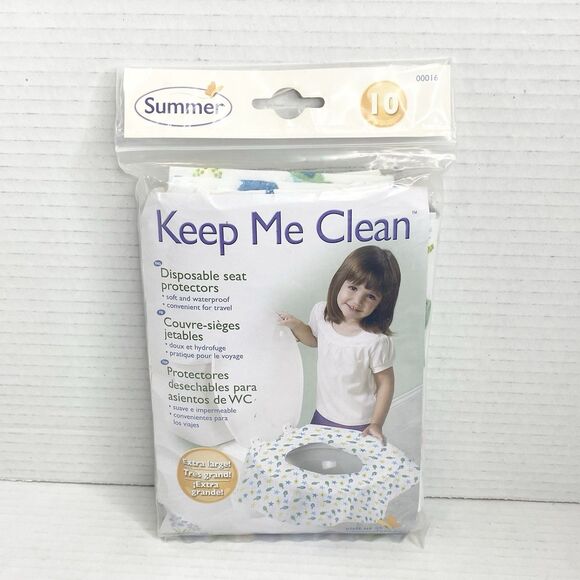 Summer Infant Keep Me Clean Disposable Toilet Set Covers 10 Count, X-Large - Picture 1 of 4